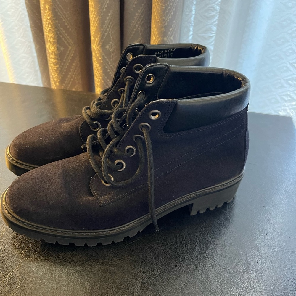 Baldi navy blue combat boots
